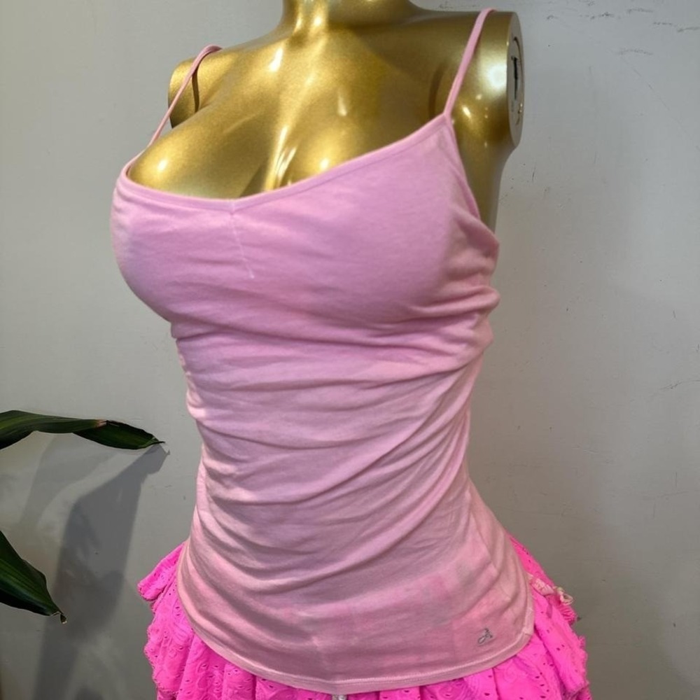 Vintage Y2K Upcycled American Eagle Pink Bra Tank Top Adjustable Straps SMALL
